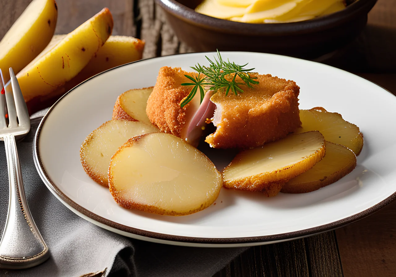 Cordon Bleu with Fried Potatoes