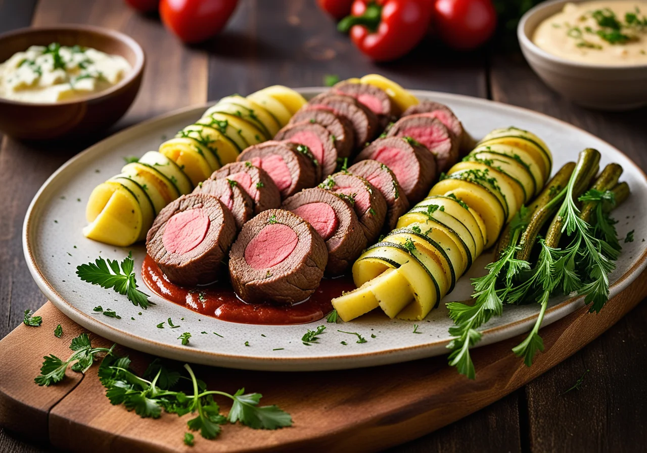 Zucchini Stuffed Roulades