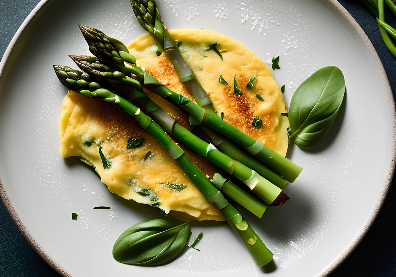 Asparagus-Basil Omelette