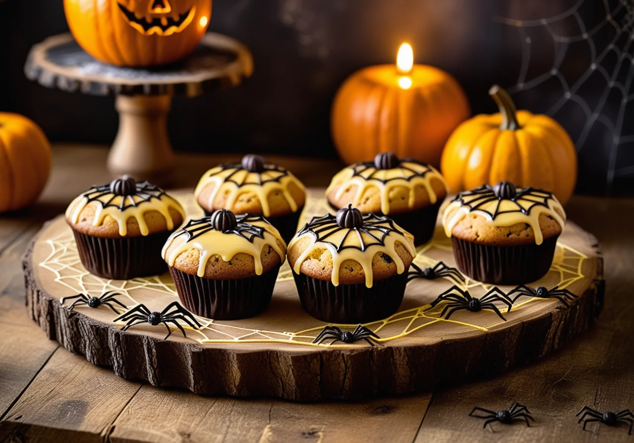 Halloween Muffins with Glaze