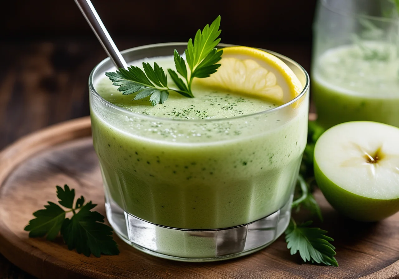 Apple-Cucumber Smoothies with Parsley