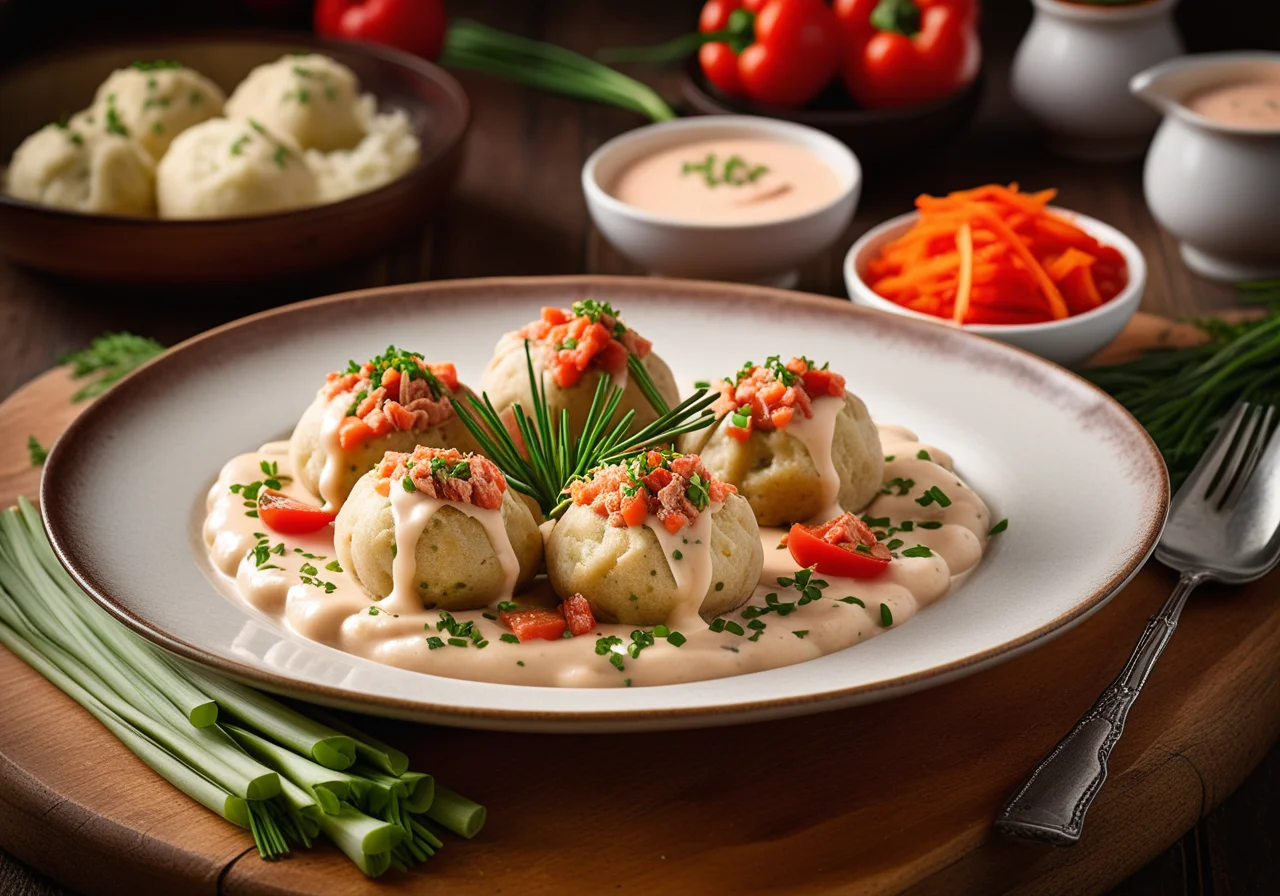Turkey Roast with Vegetable Bread Dumplings