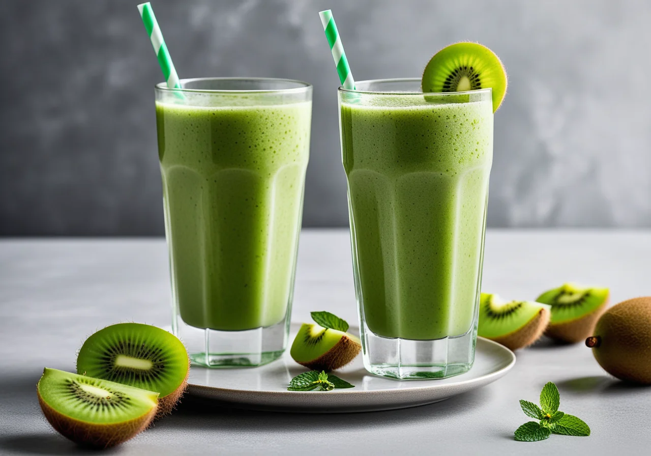 Kiwi Drink with Green Tea
