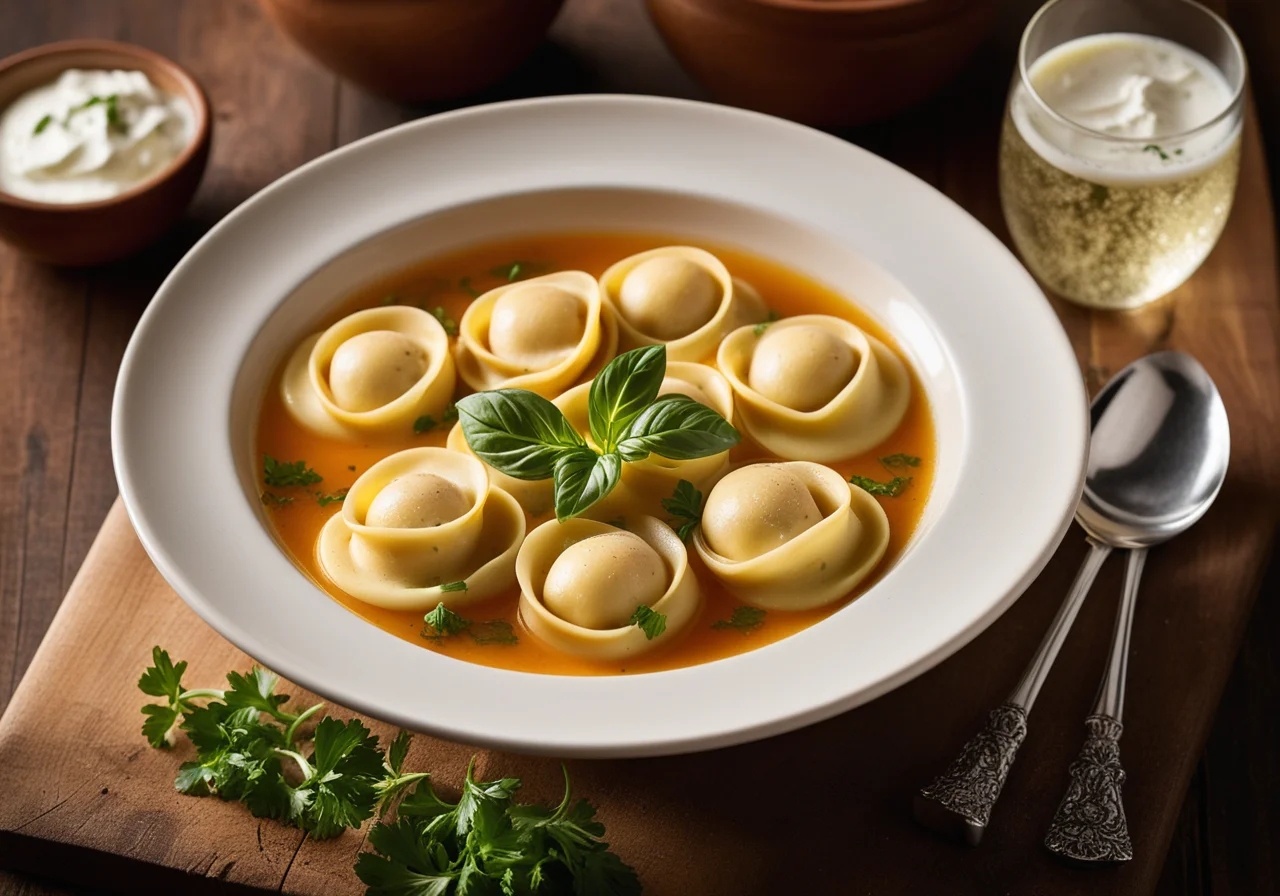 Italian Tortellini in Broth
