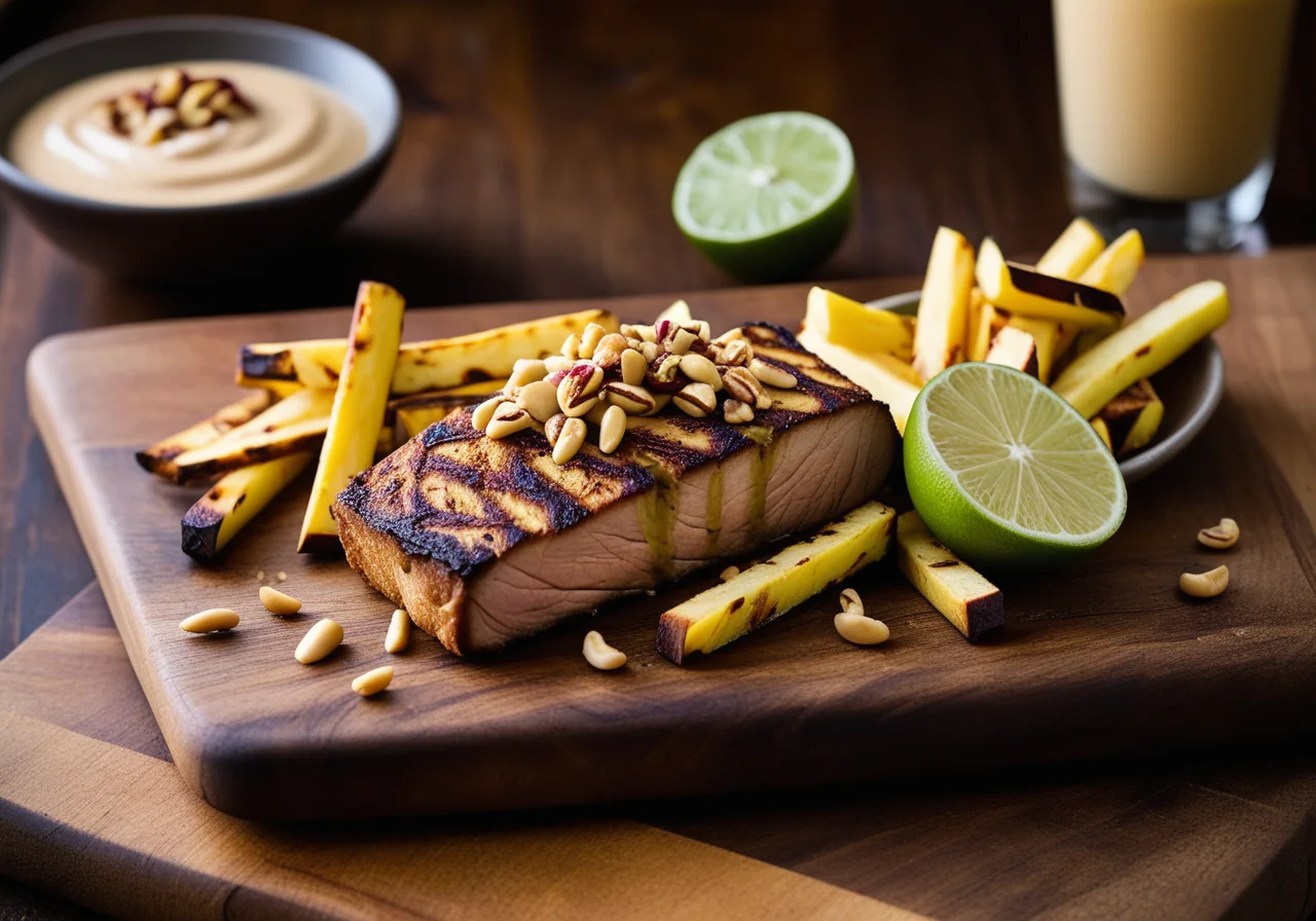 Mahi Mahi with Breadfruit Fries and Caribbean Mayo