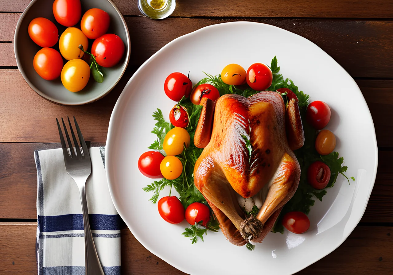 Colorful Turkey Pan with Cherry Tomatoes