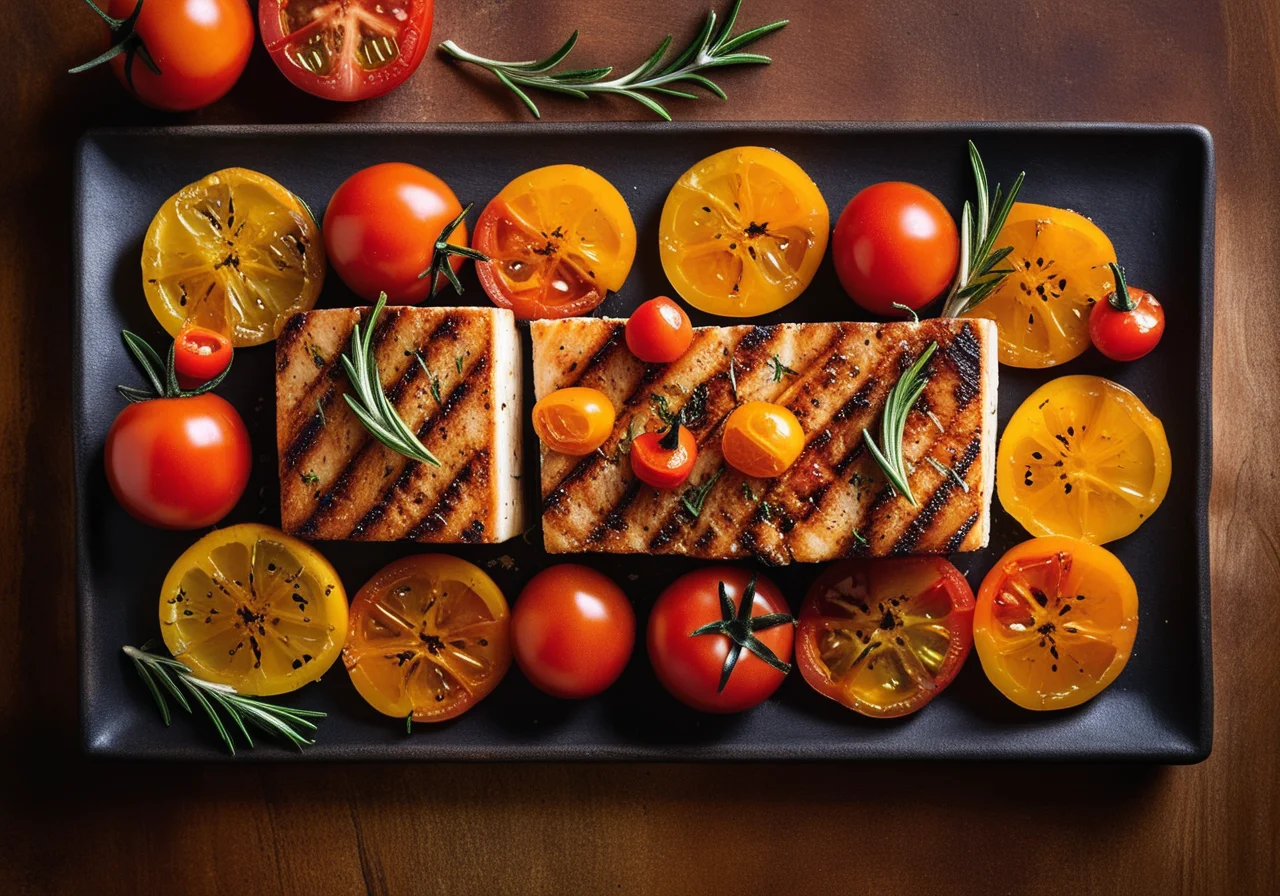 Grilled Fish with Tomatoes