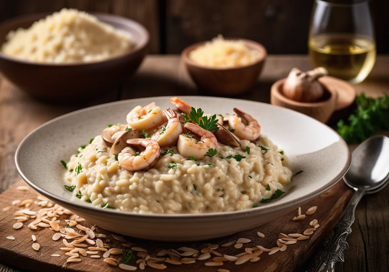 Risotto with Shrimp and Porcini Mushrooms