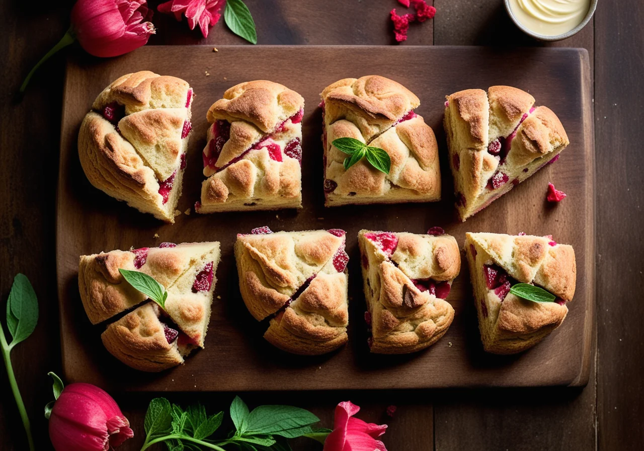 Rhubarb Scones