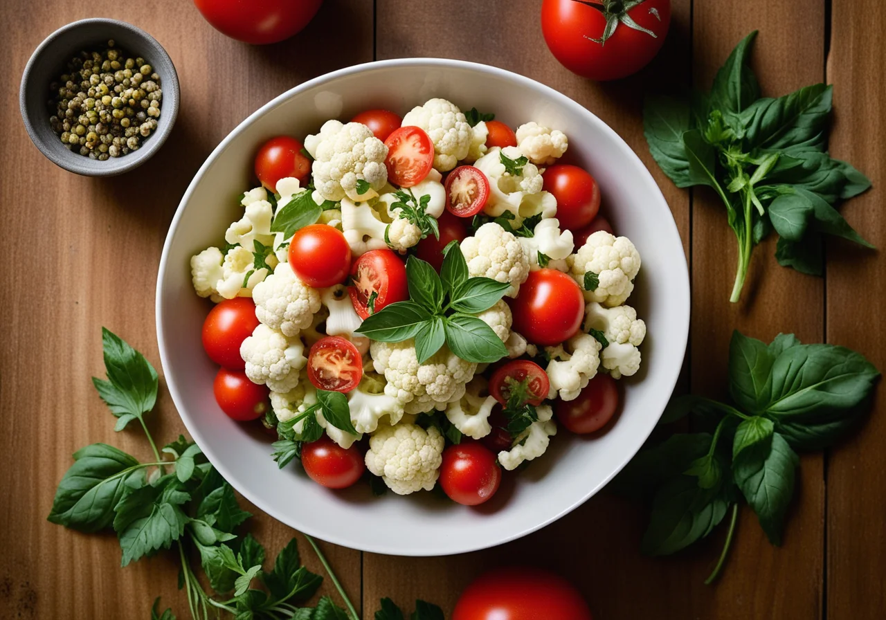 Cauliflower Tomato Salad with Capers