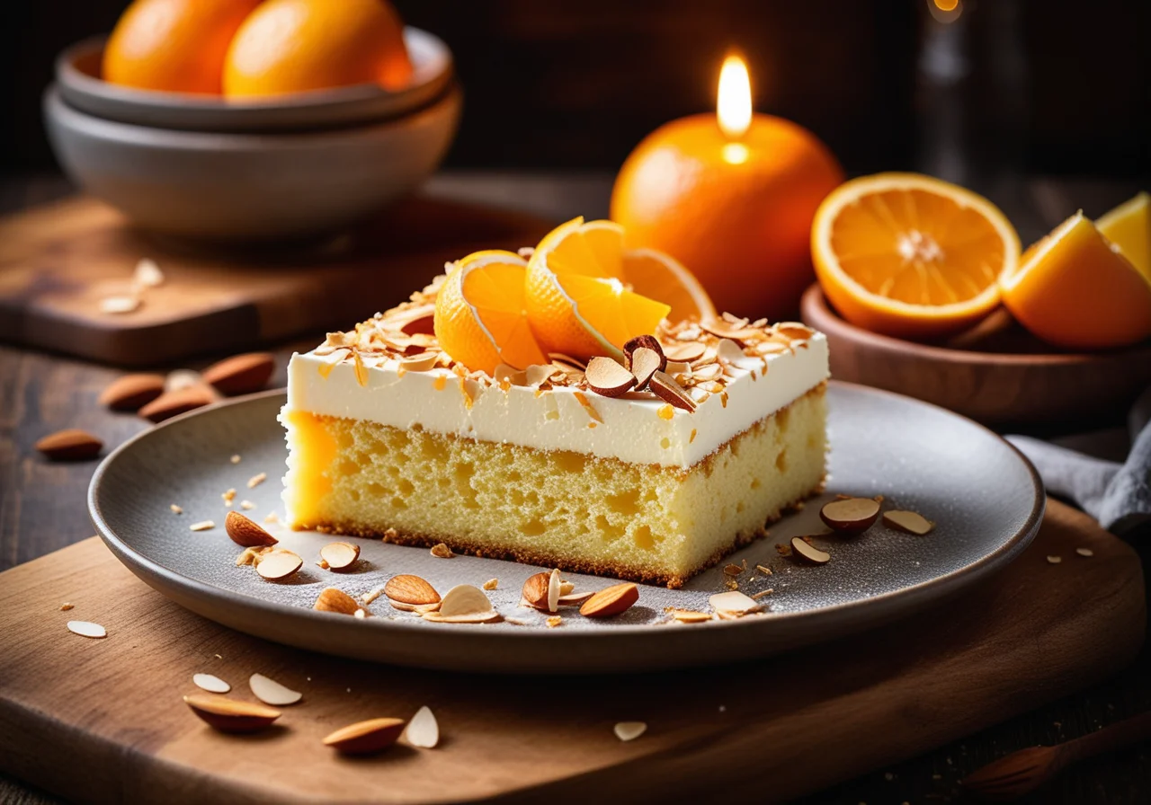 Quark Cake with Oranges