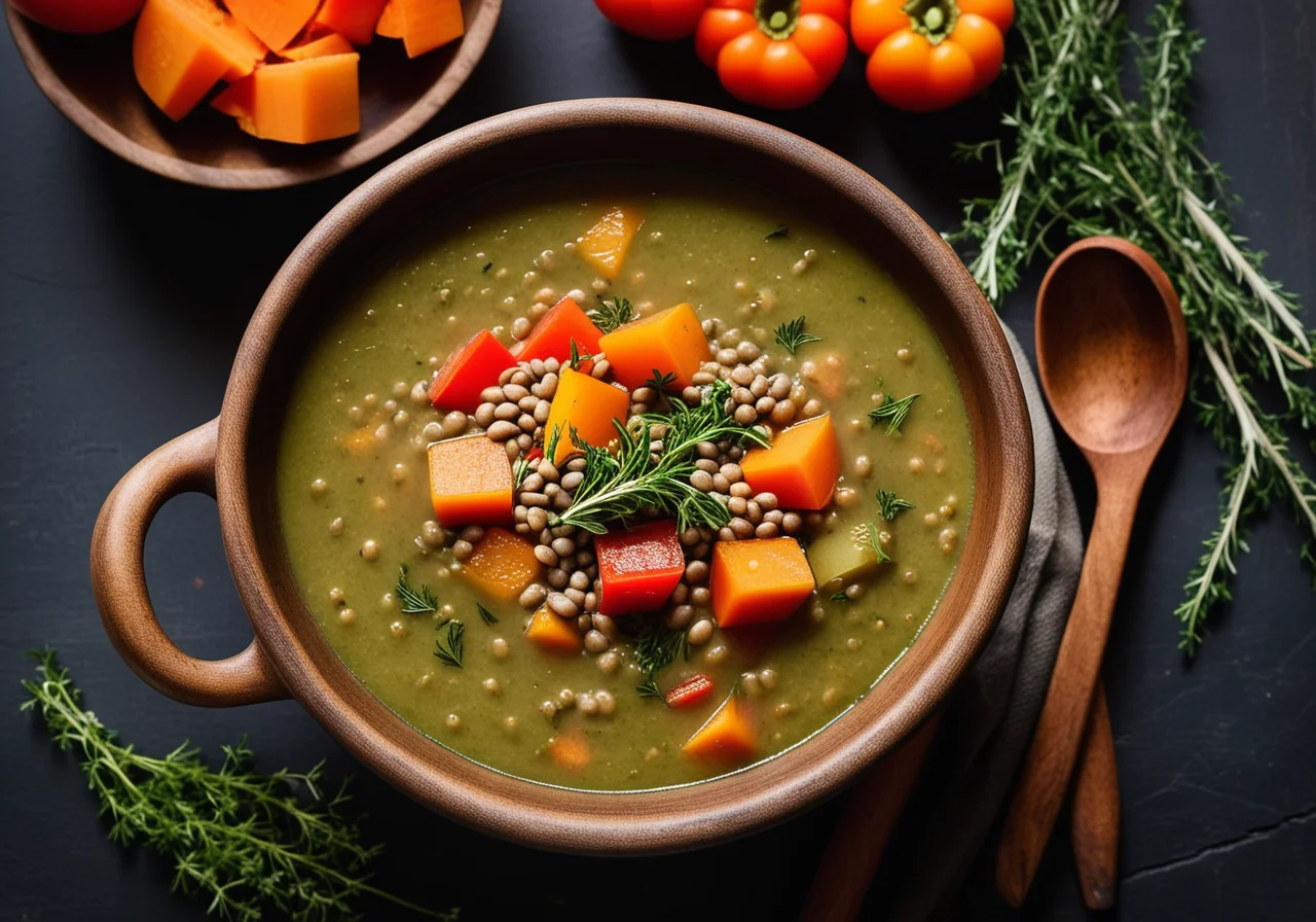 Thick Lentil Soup with Thyme