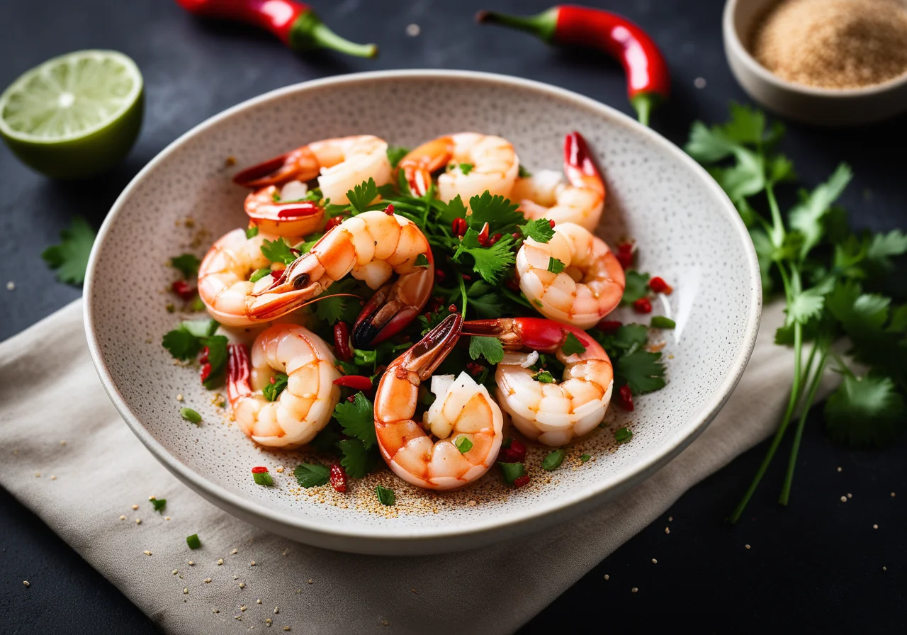 Marinated Shrimp with Chili and Coriander