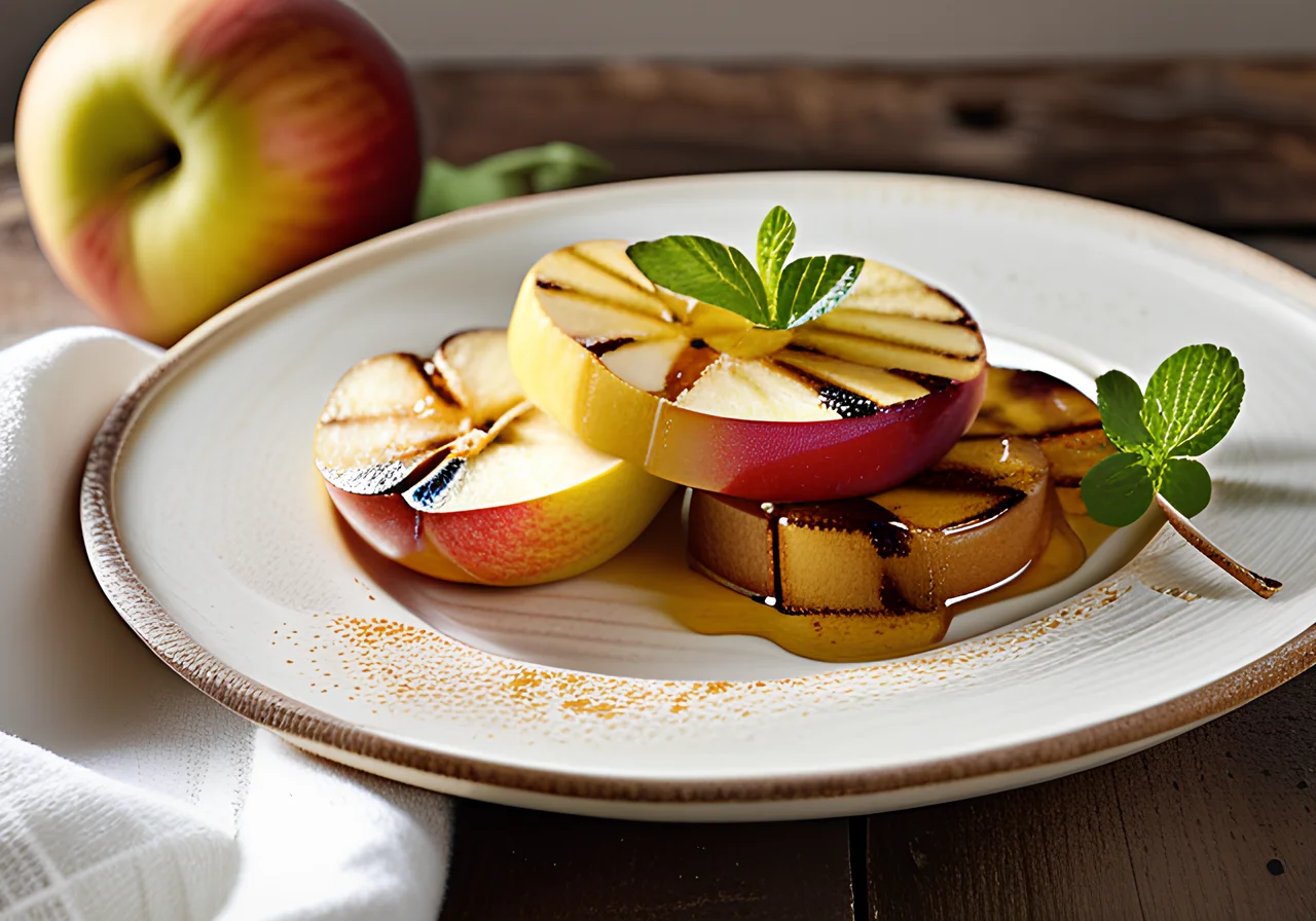 Grilled Apple with Quark