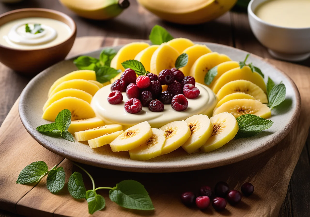Breaded Melon with Banana Salad