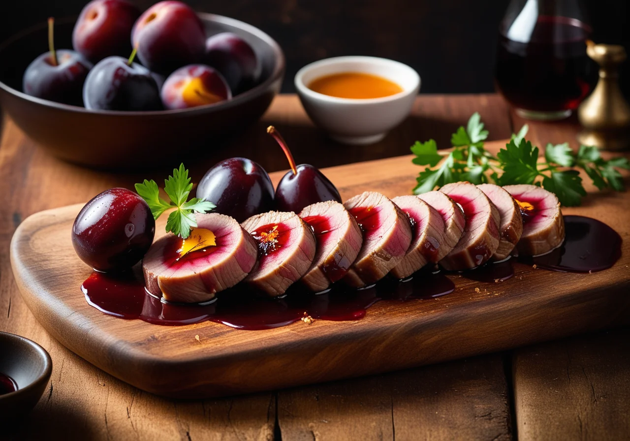 Pork Fillet with Plum Filling