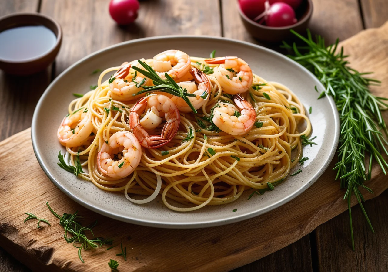 Spaghetti with Shrimp