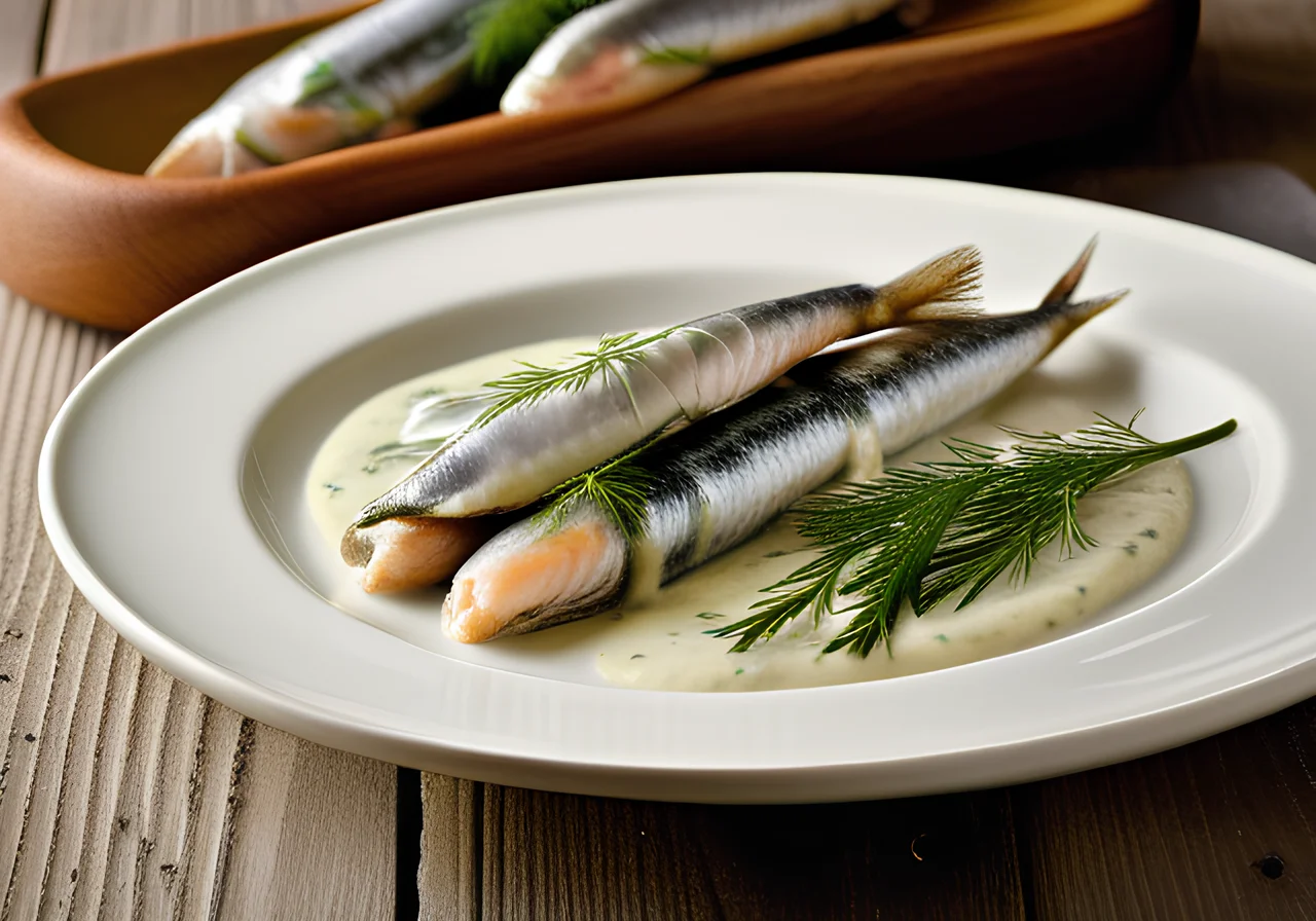Smelt with Vegetable Cream
