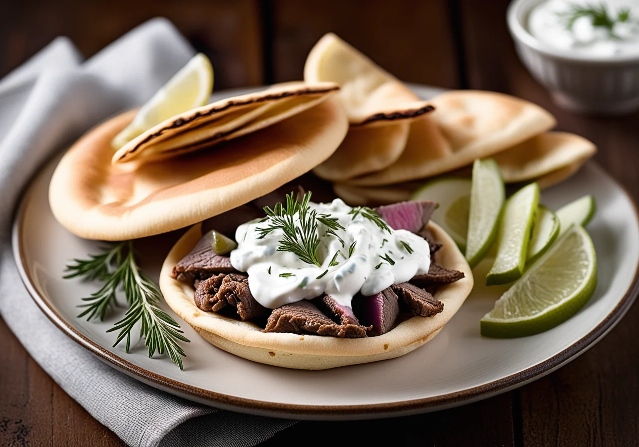 Pitatasche mit Gyros