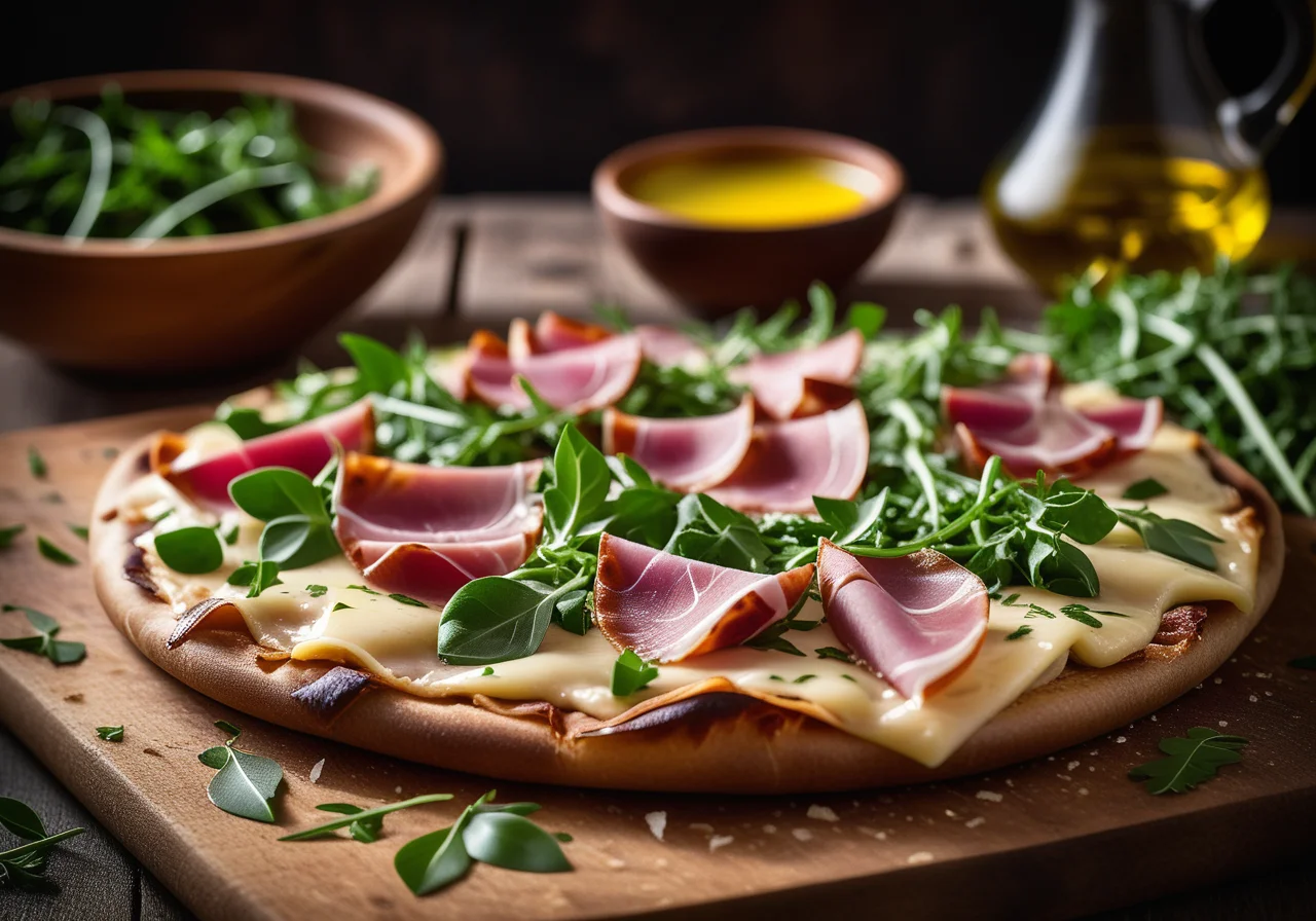 Flammkuchen with Rocket
