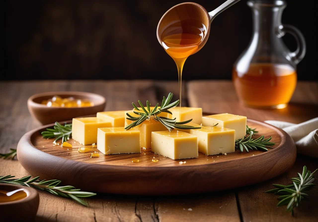 Sheep Cheese with Rosemary Honey