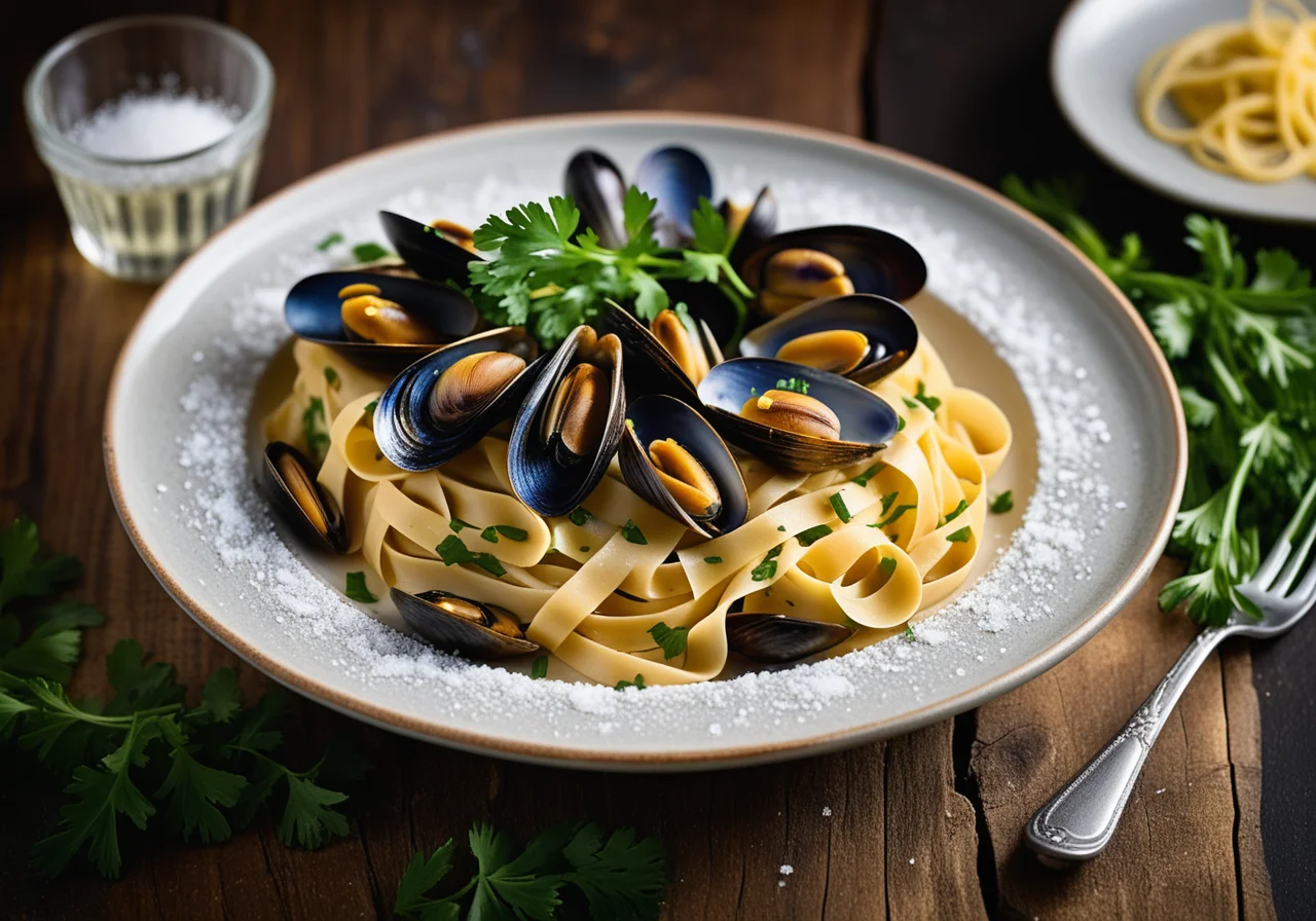 Tagliatelle with Venus Mussels