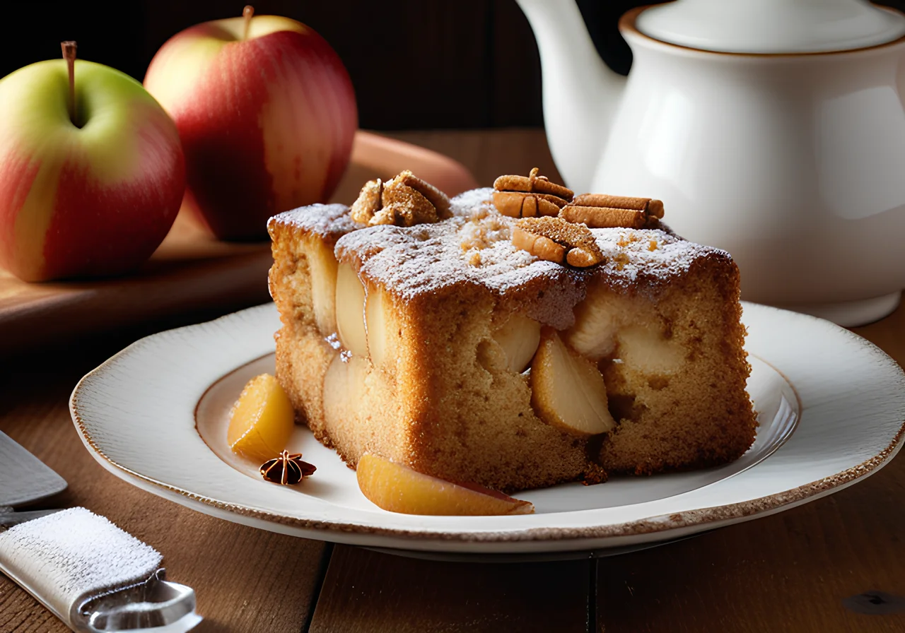 Juicy Covered Apple Cake