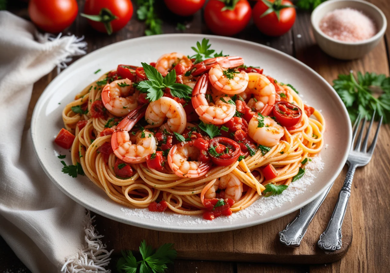 Tomato Shrimp Pasta
