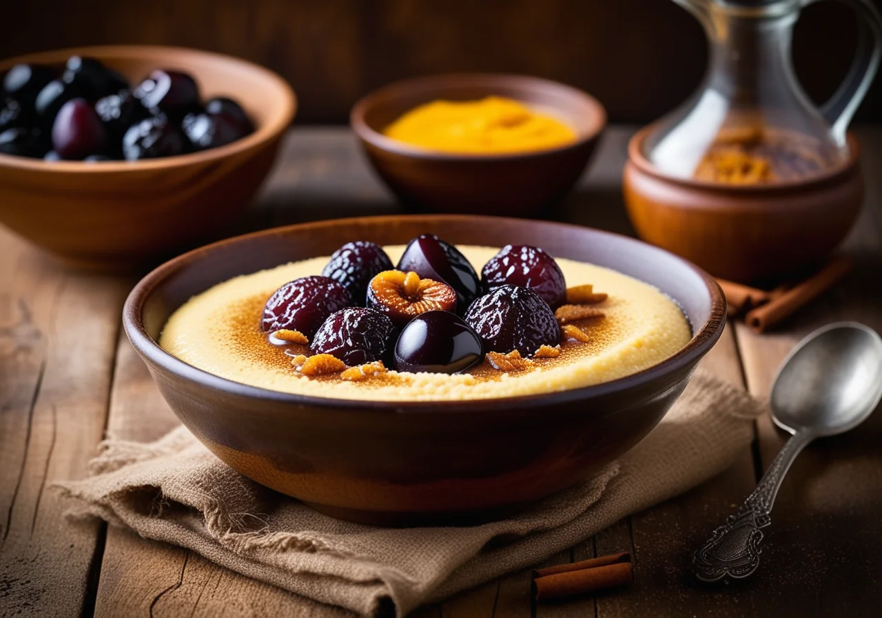 Semolina Porridge with Prunes