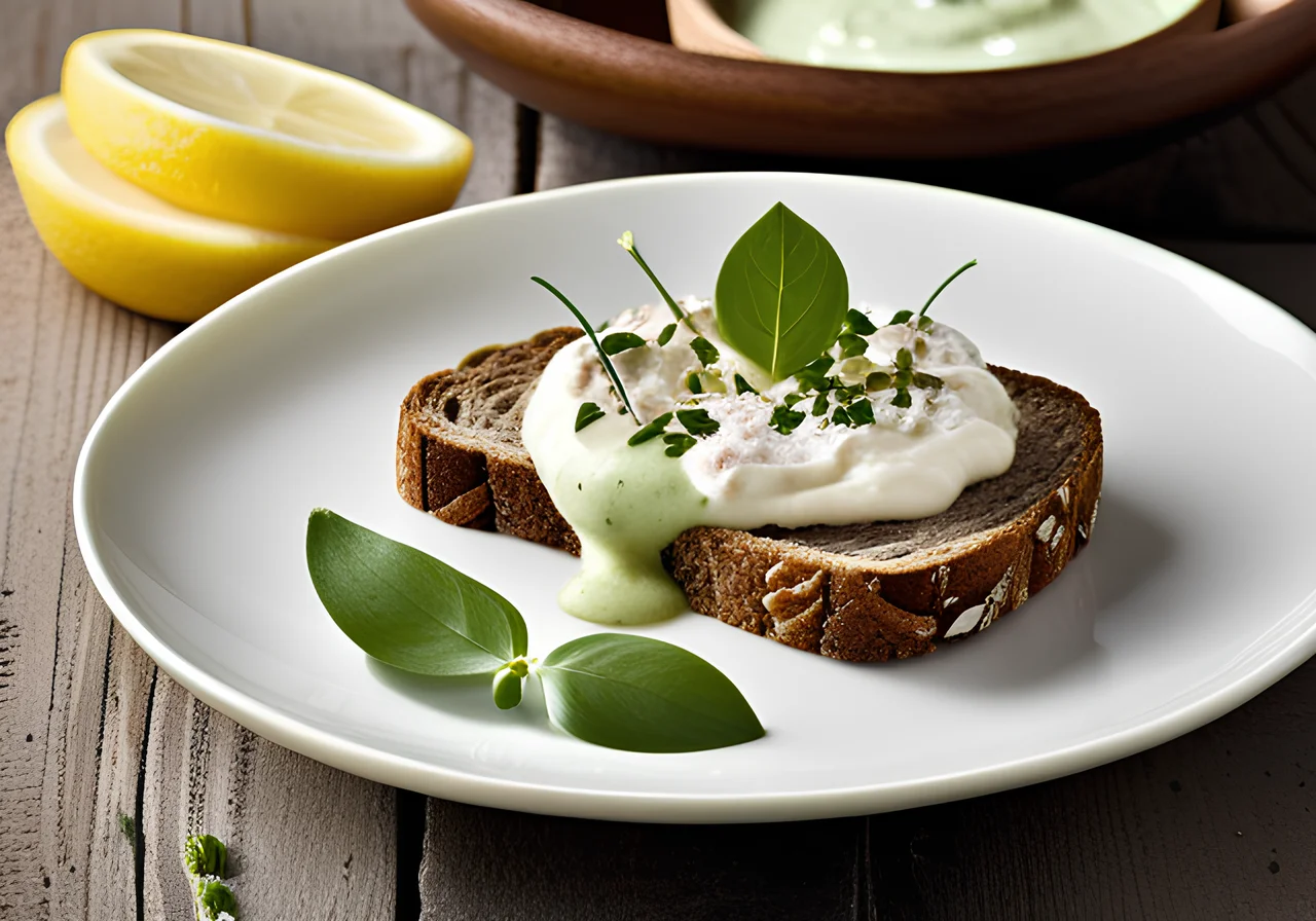 Whole Grain Bread with Wild Garlic Spread