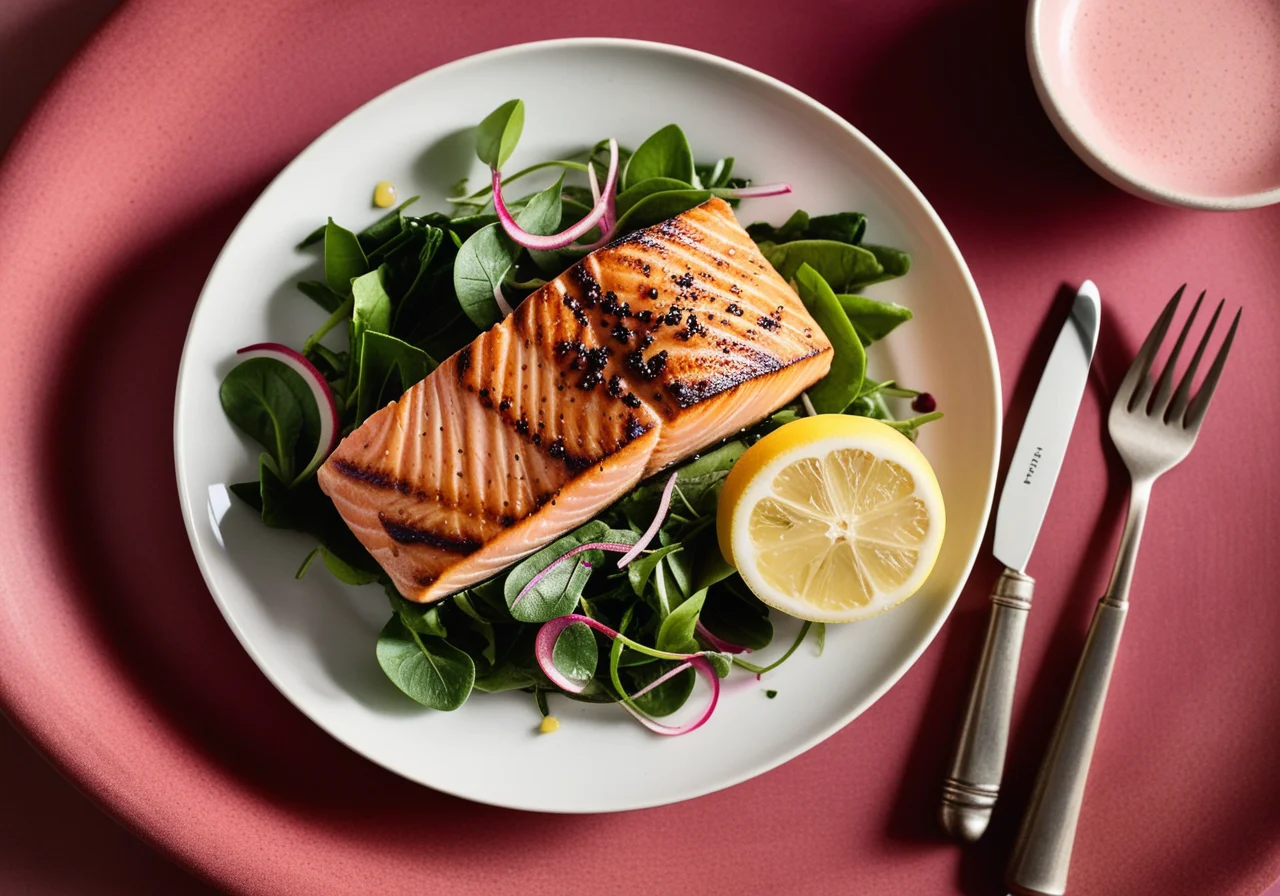 Salmon with Mixed Greens