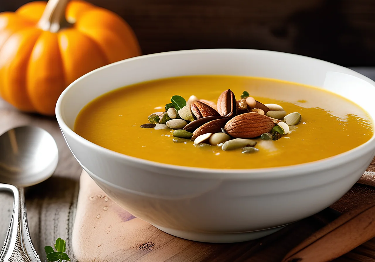 Vegan Pumpkin Soup without Coconut Milk