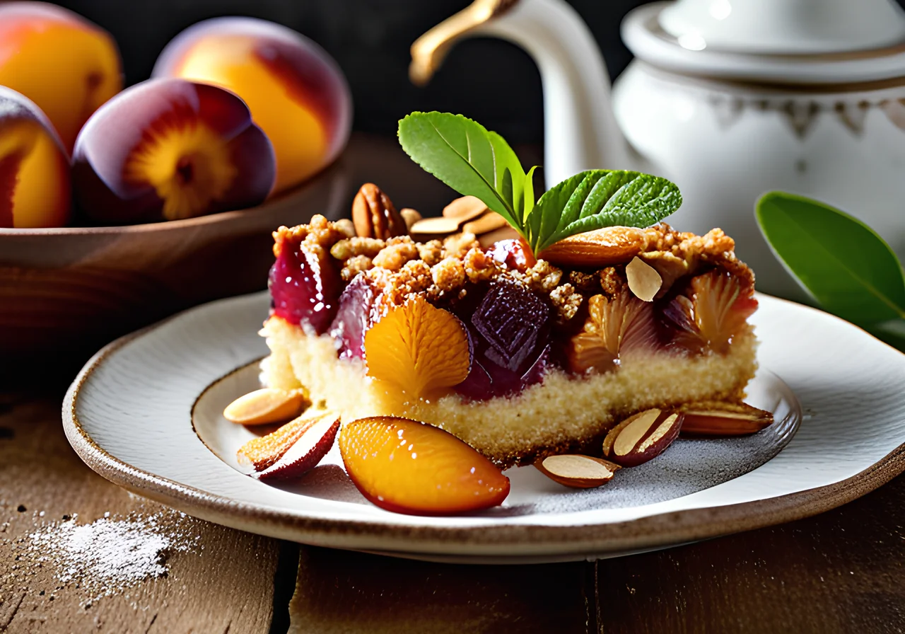 Plum Cake with Almond Crumble