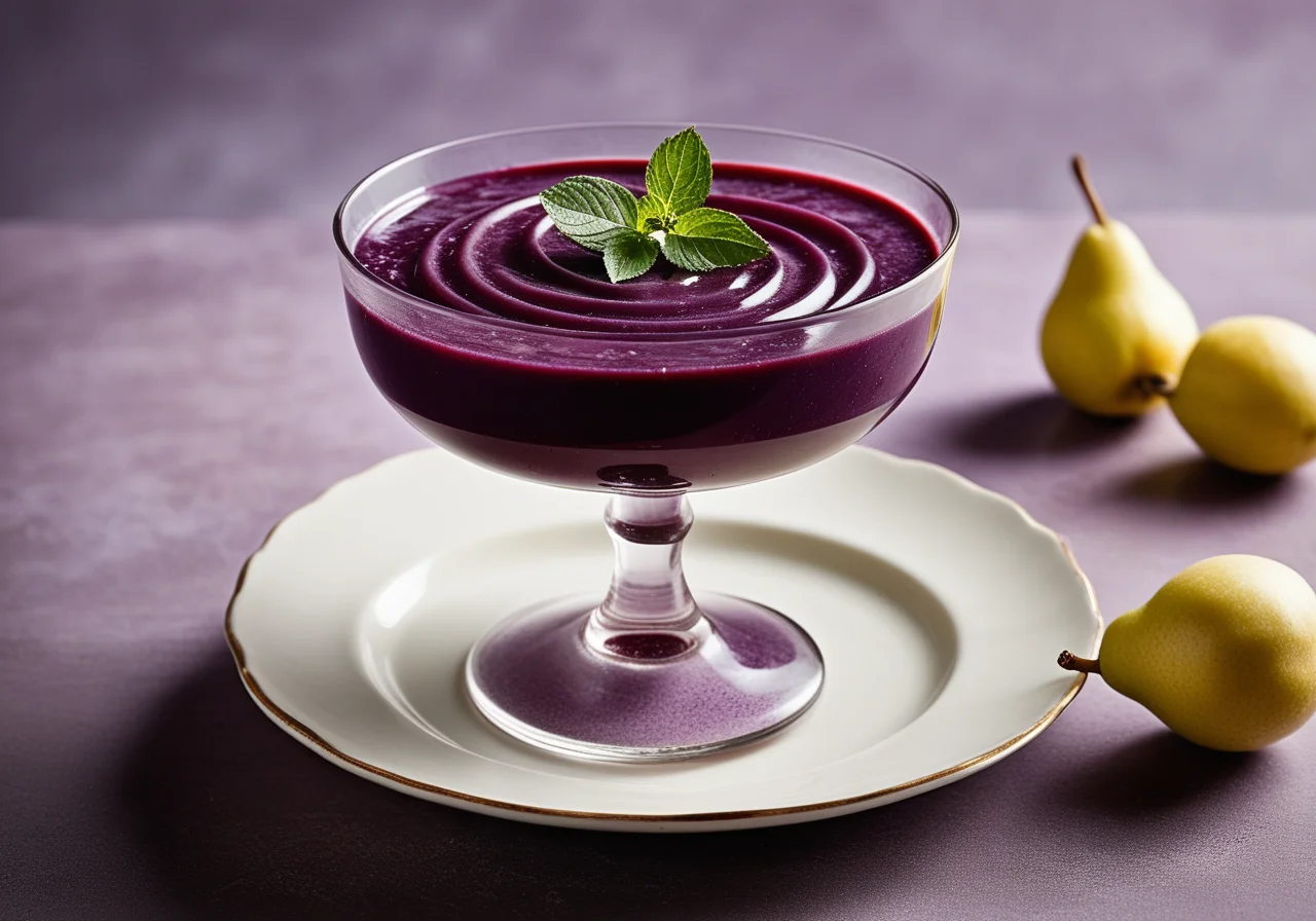 Sloe Jam with Pear Cream