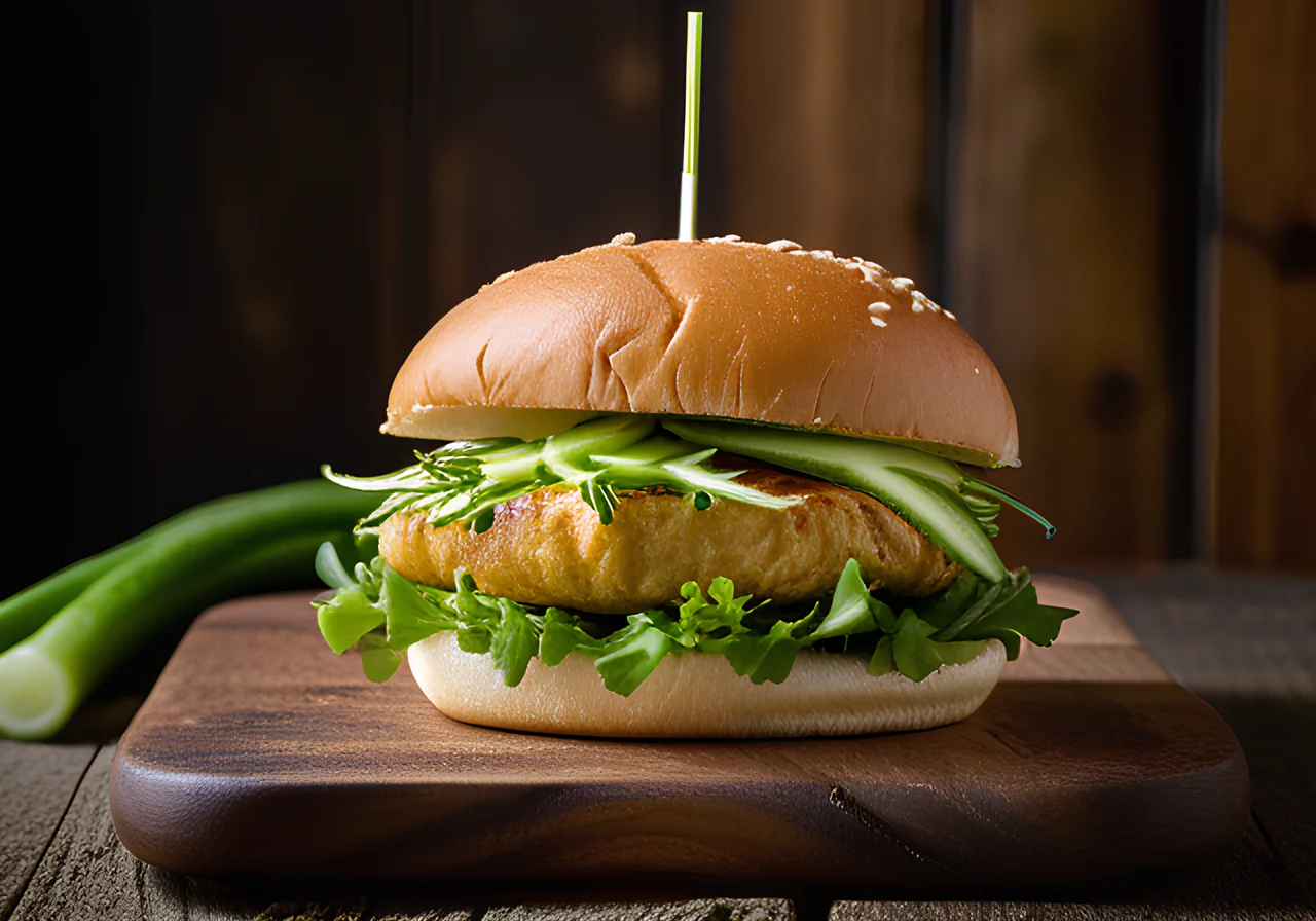 Chicken Burger with Sprouts