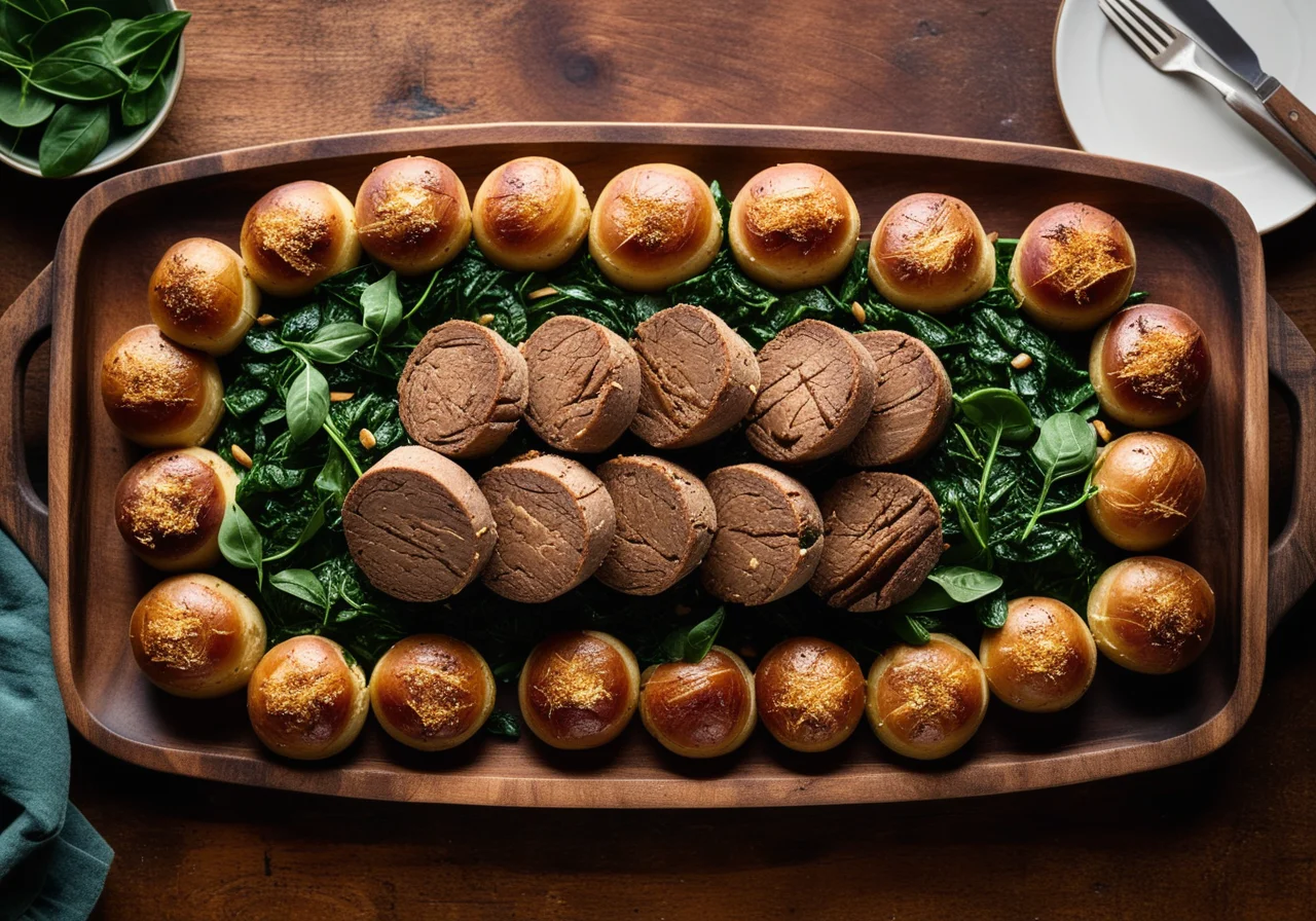 Lamb Roast with Spinach Filling