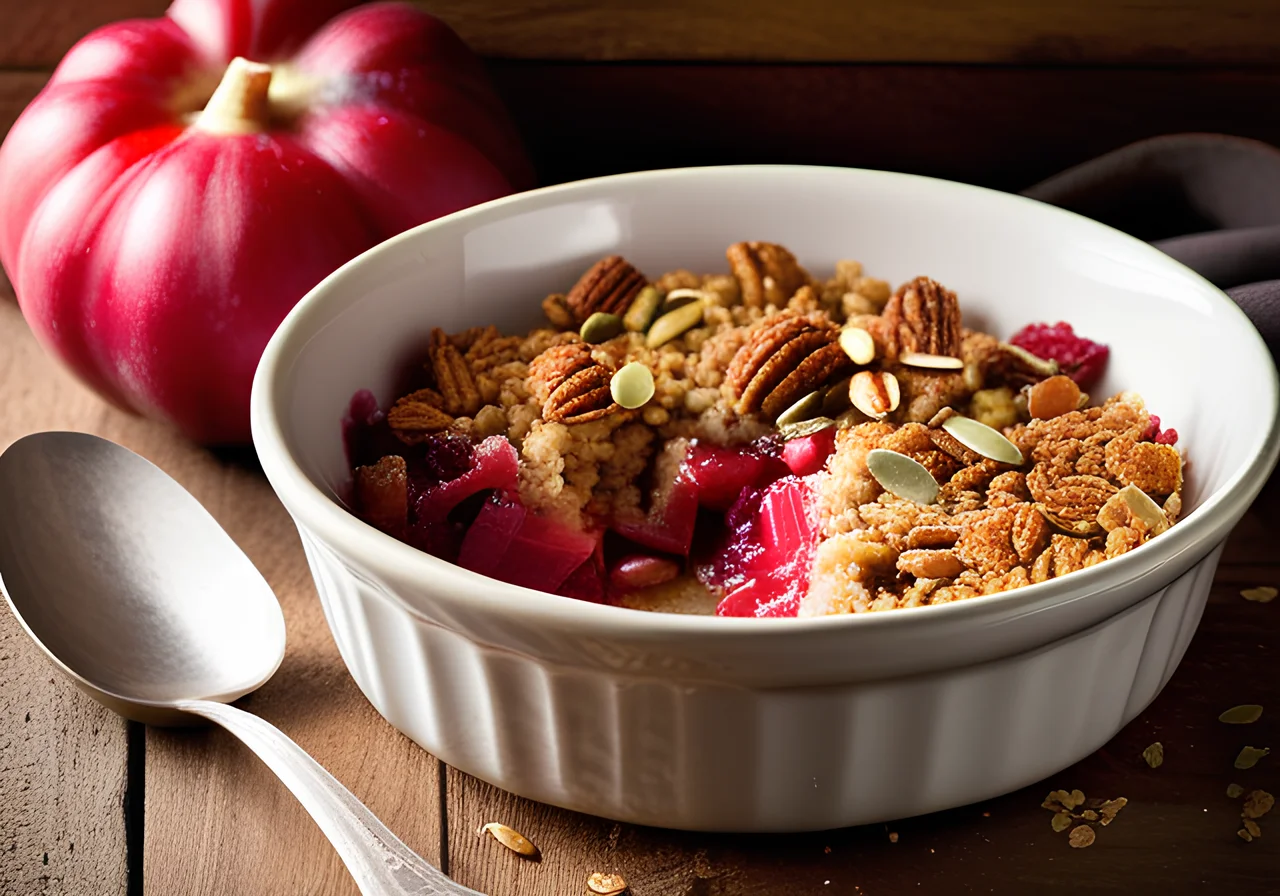 Rhubarb Crumble with Oats