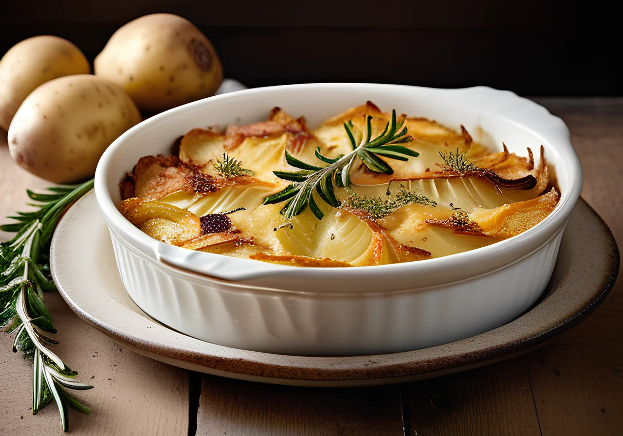 Potato Jerusalem Artichoke Gratin