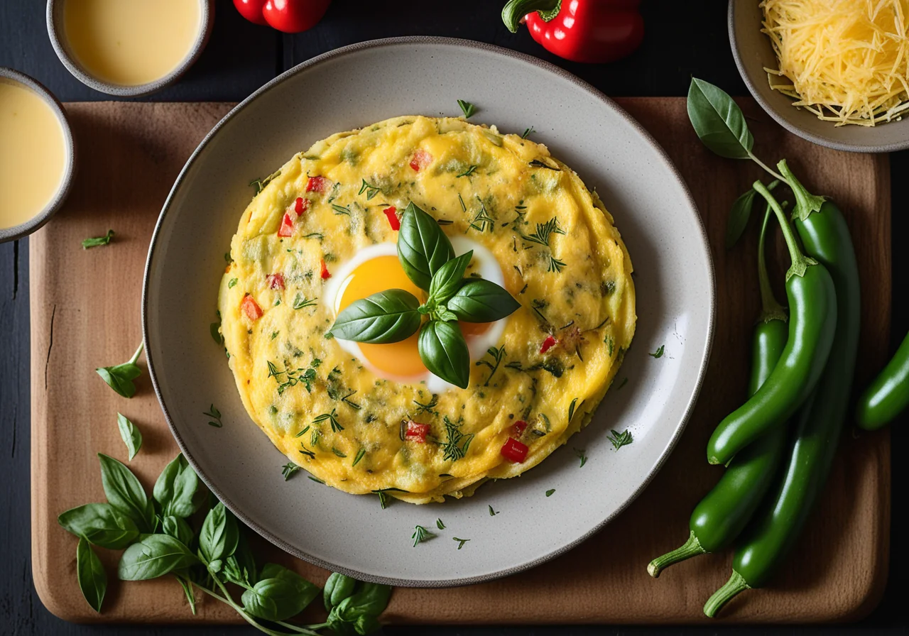 Zucchini and Pepper Omelette