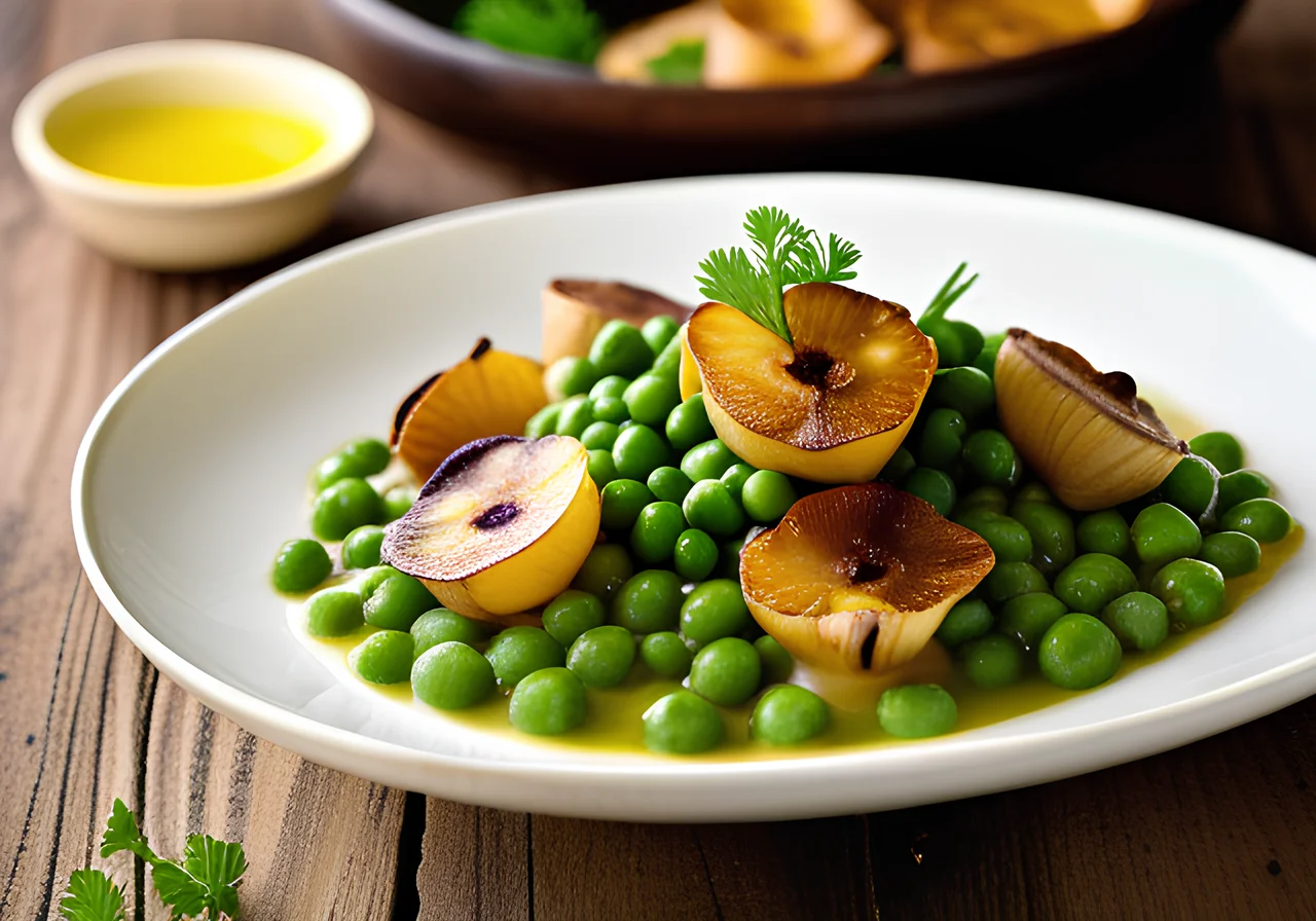 Peas and Sunchokes with Butter