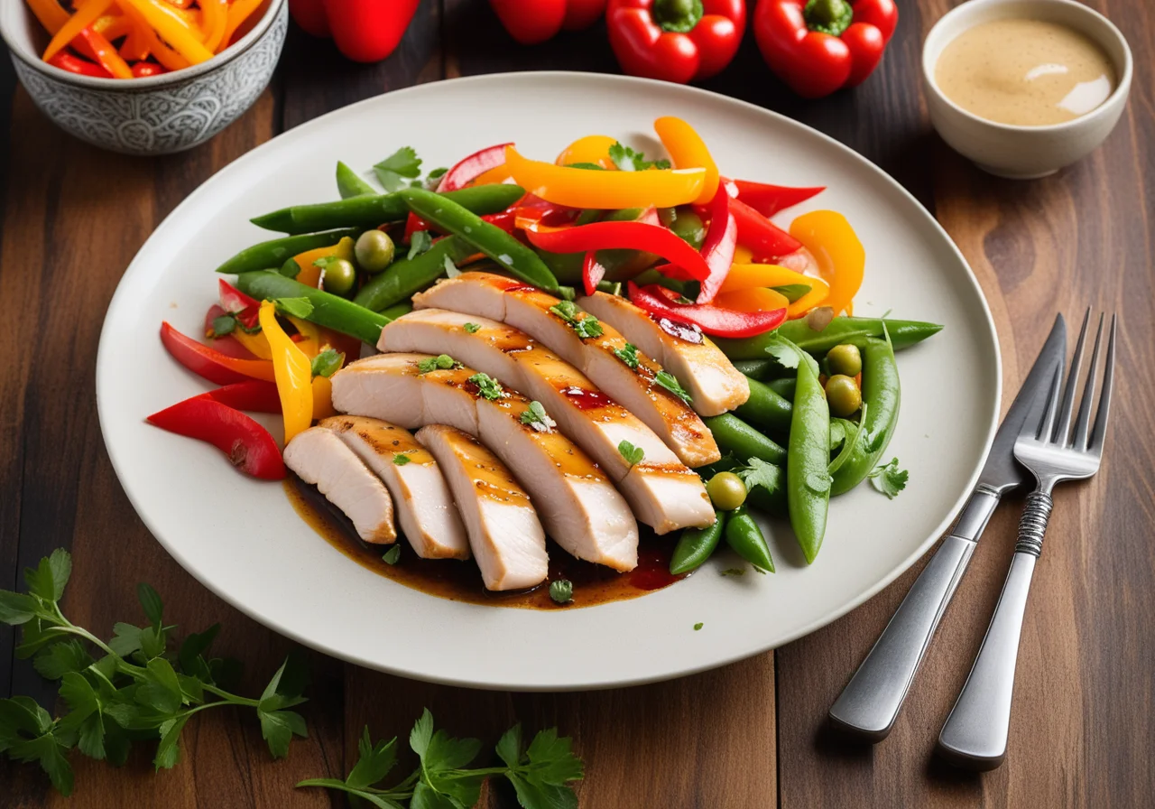 Chicken Breast with Low-Calorie Vegetables