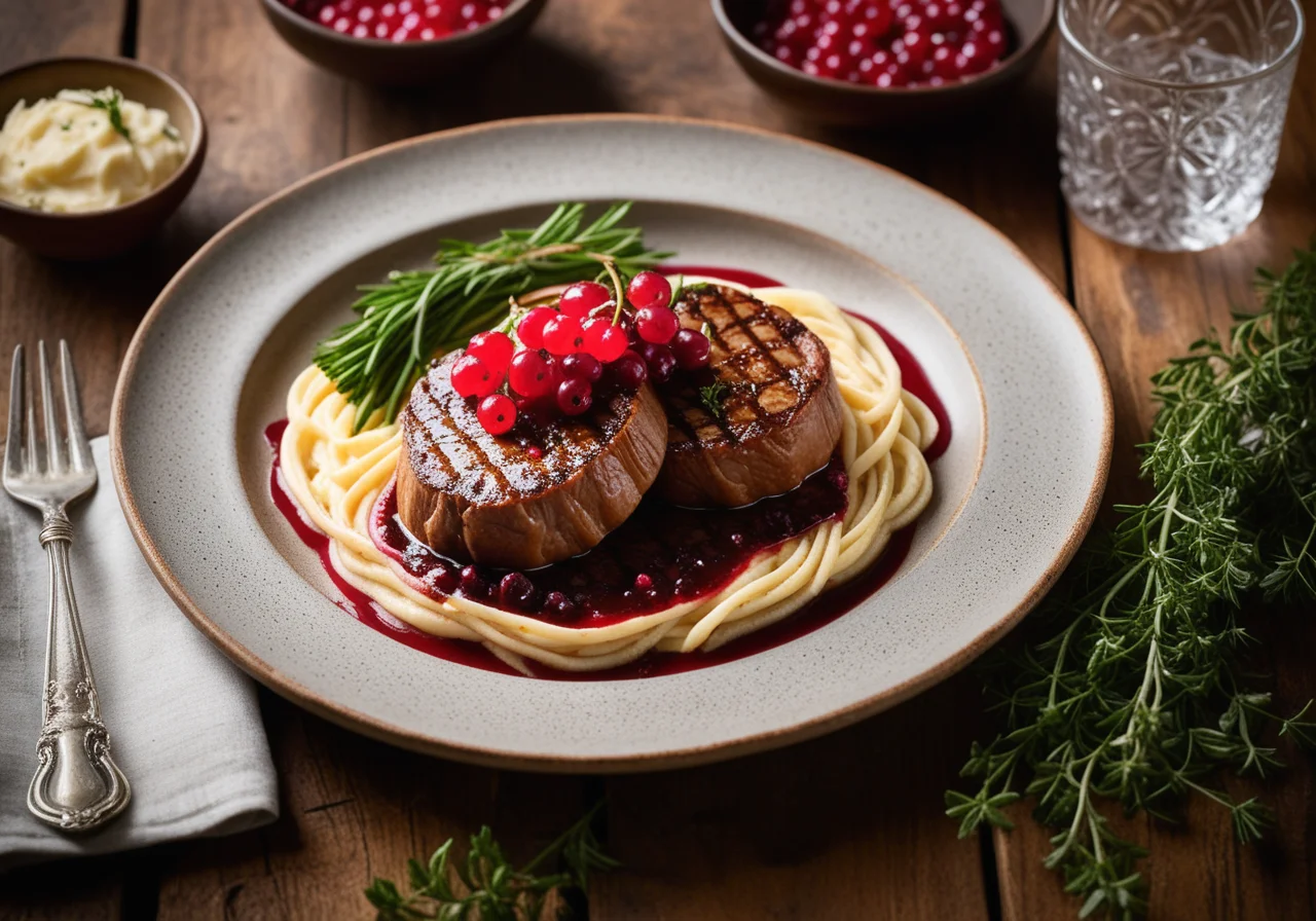 Rabbit Fillet with Redcurrant Sauce