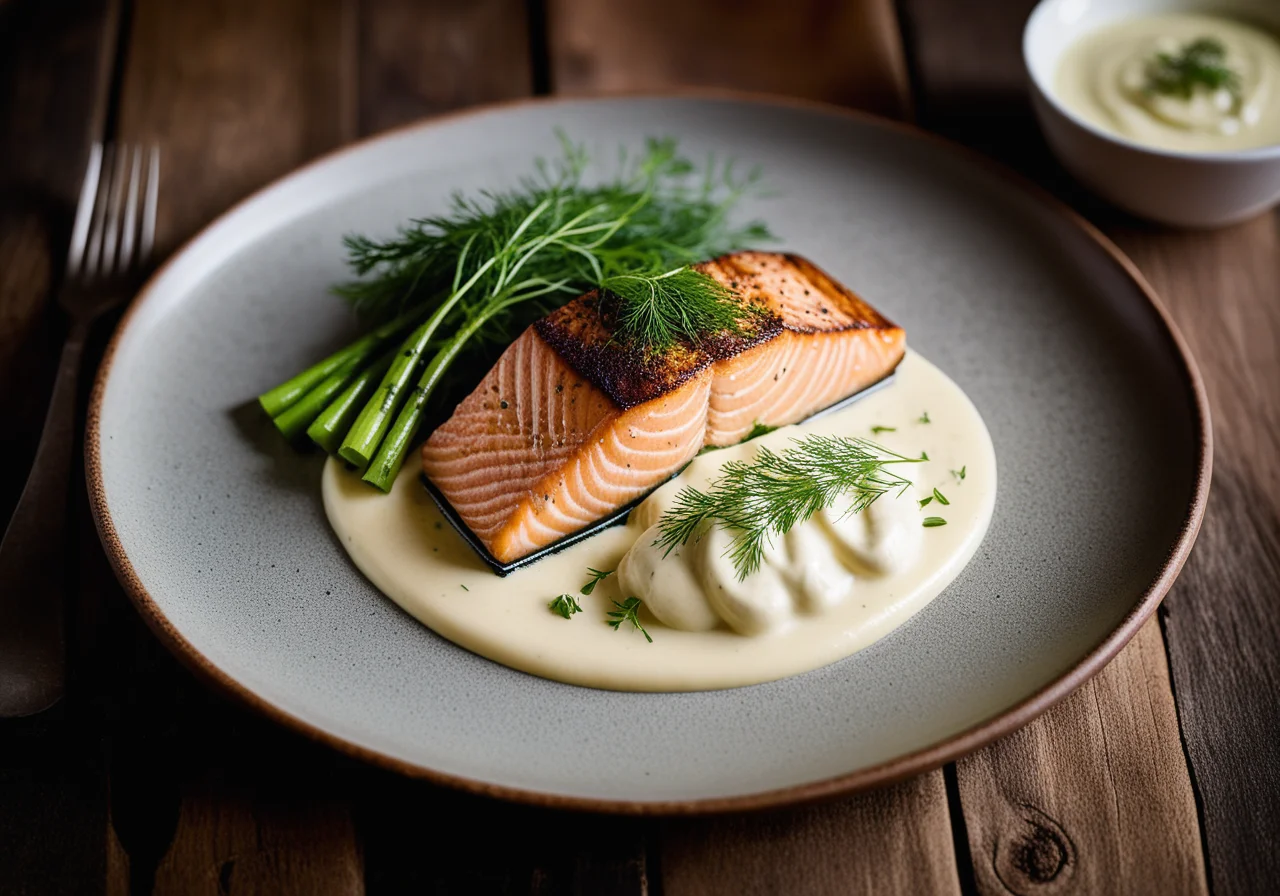 Salmon Fillet with Kohlrabi