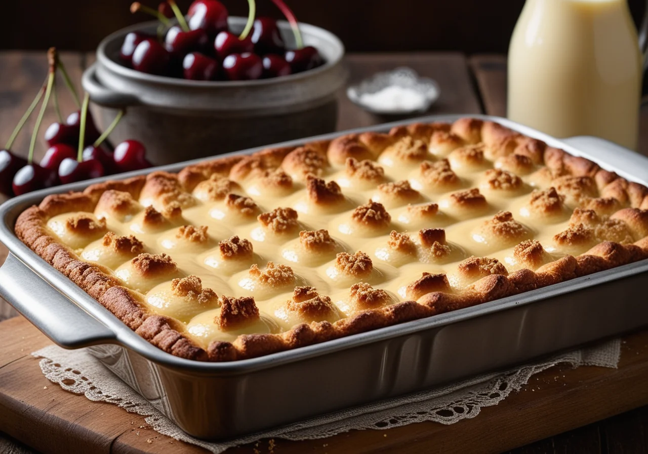 Sweet Bread Casserole Austrian Style (Kipferlkoch)