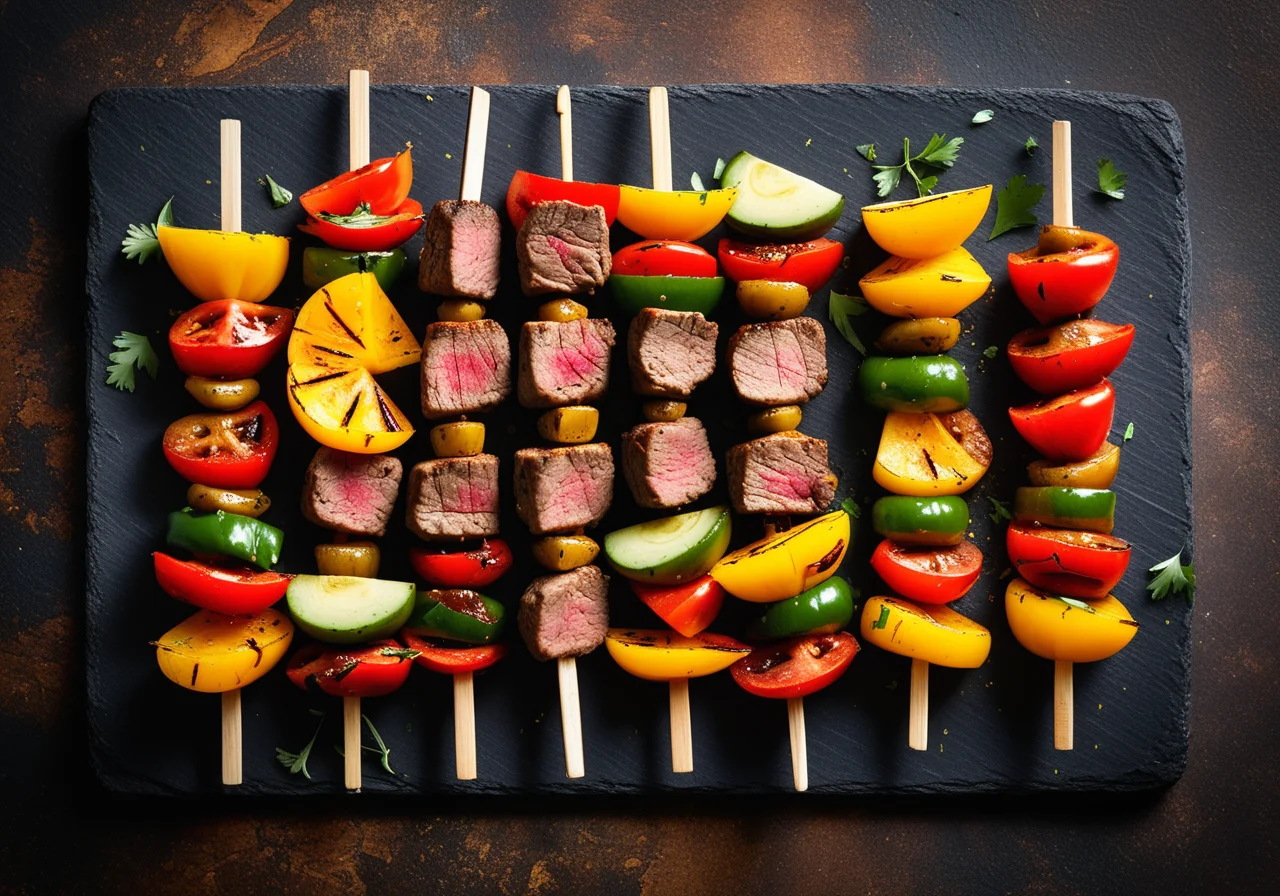 Lamb and Vegetable Skewers