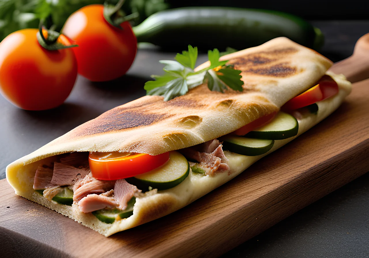 Oven-Baked Stuffed Flatbread