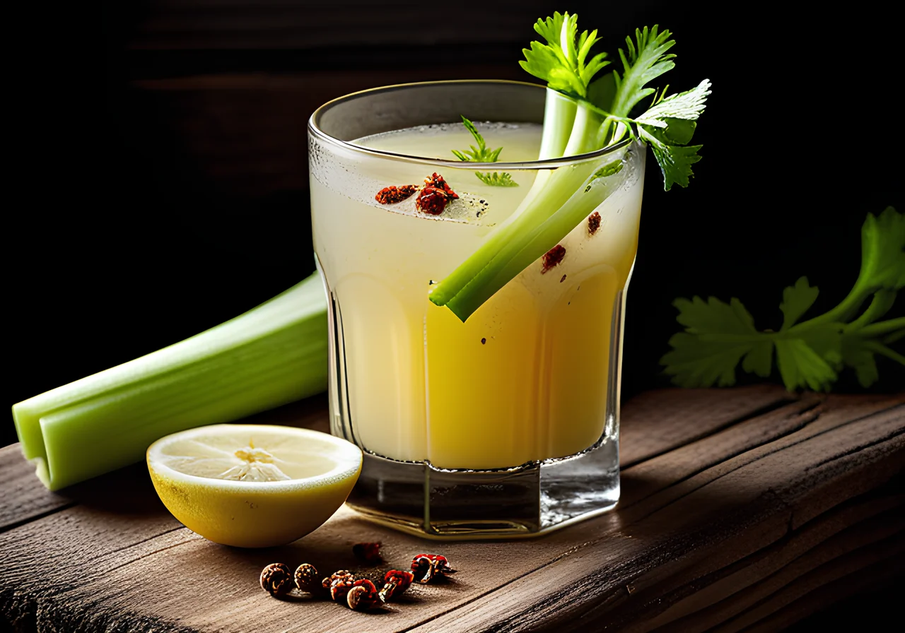 Ginger Celery Shot with Apple