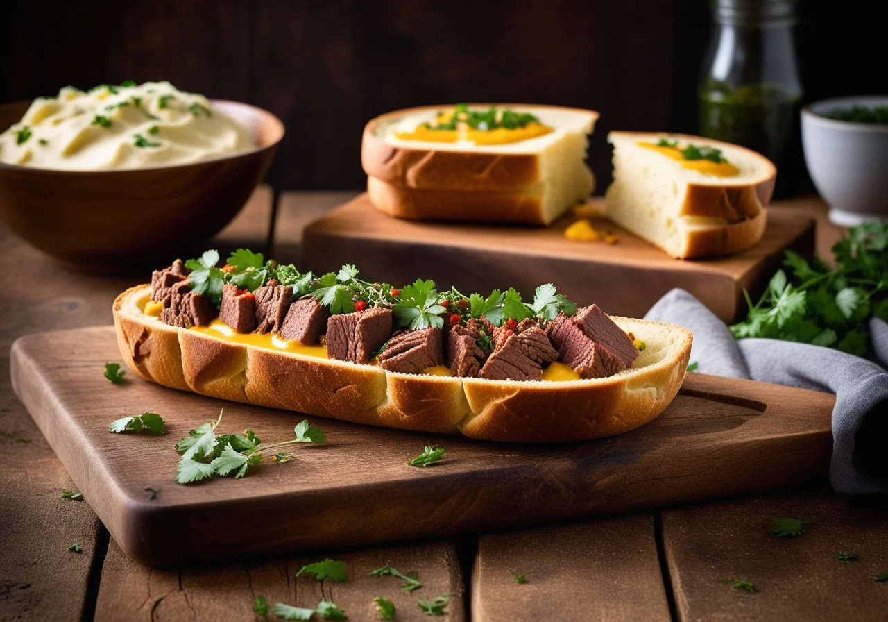 Stuffed White Bread with South African Curry