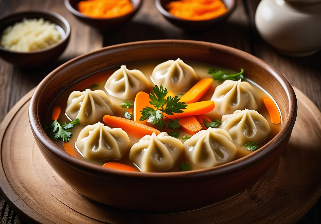 Clear Broth with Julienne and Dumplings