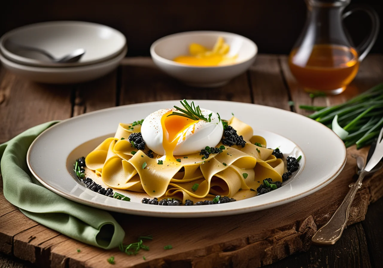 Pasta with Poached Egg